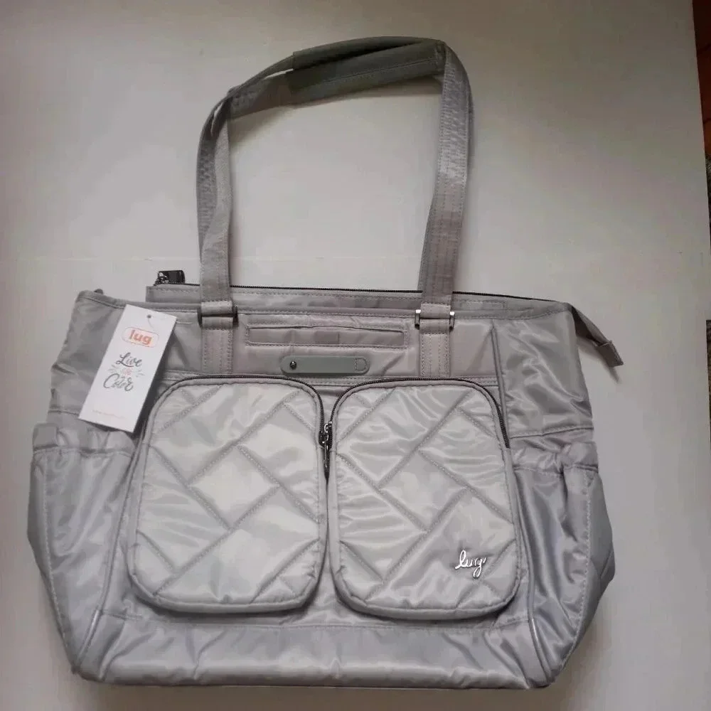 LUG Trotter Tote Bag / Shoulder Bag / Diaper Bag - Cloud Grey - Picture 5 of 16